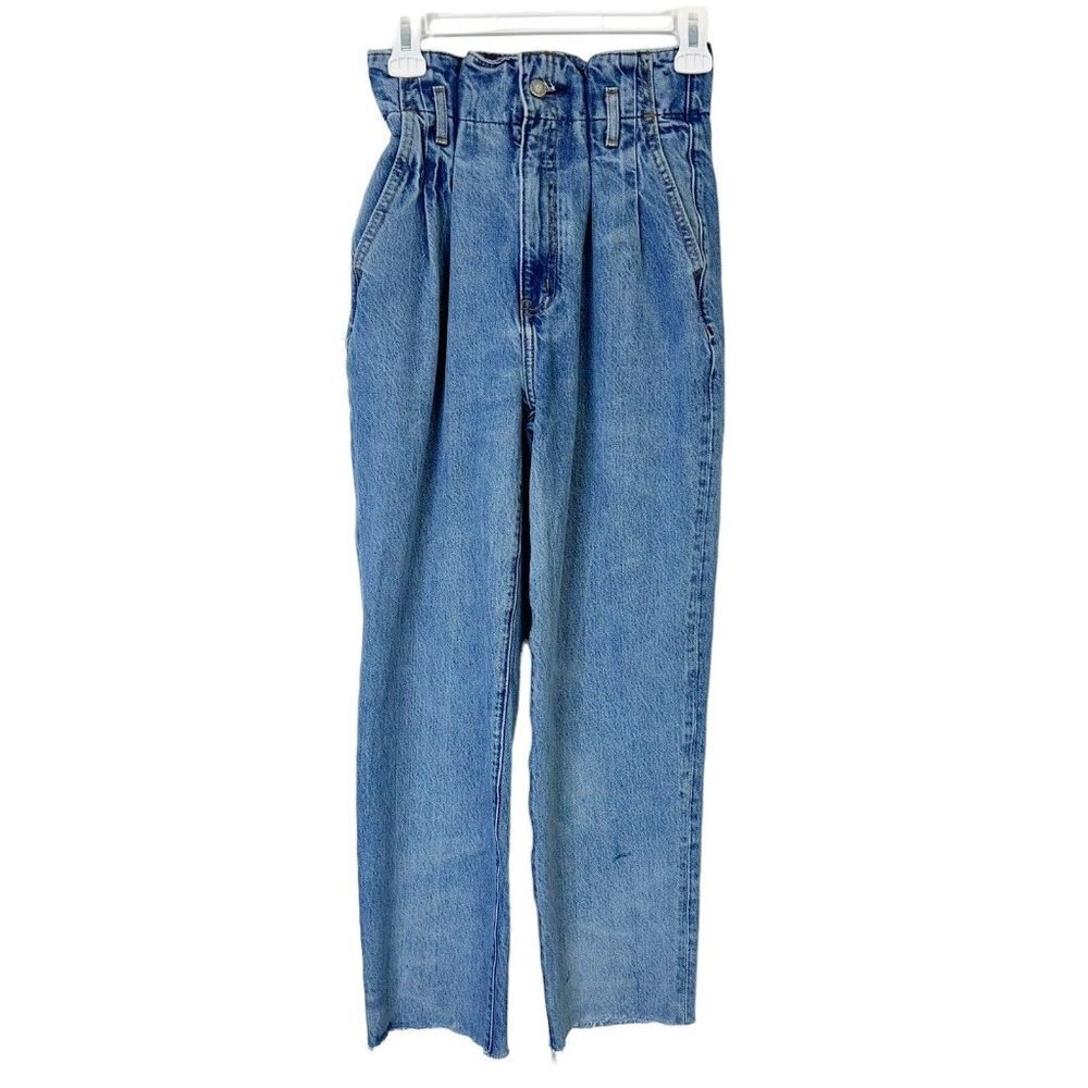 Abercrombie Fitch‎ Paperbag Mom Jeans Womens Size 25 High Rise Ankle
